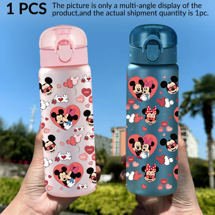 

1Pc Disney Mickey/Minnie/pattern 26oz Plastic Water Bottle Sports Cup As Birthday/back-to-school Gift