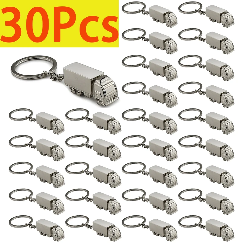 

30 Pcs Metal Truck Keychains Car Key Ring Pendant Bag Charm Handmade Bag Decoration & Car Pendant