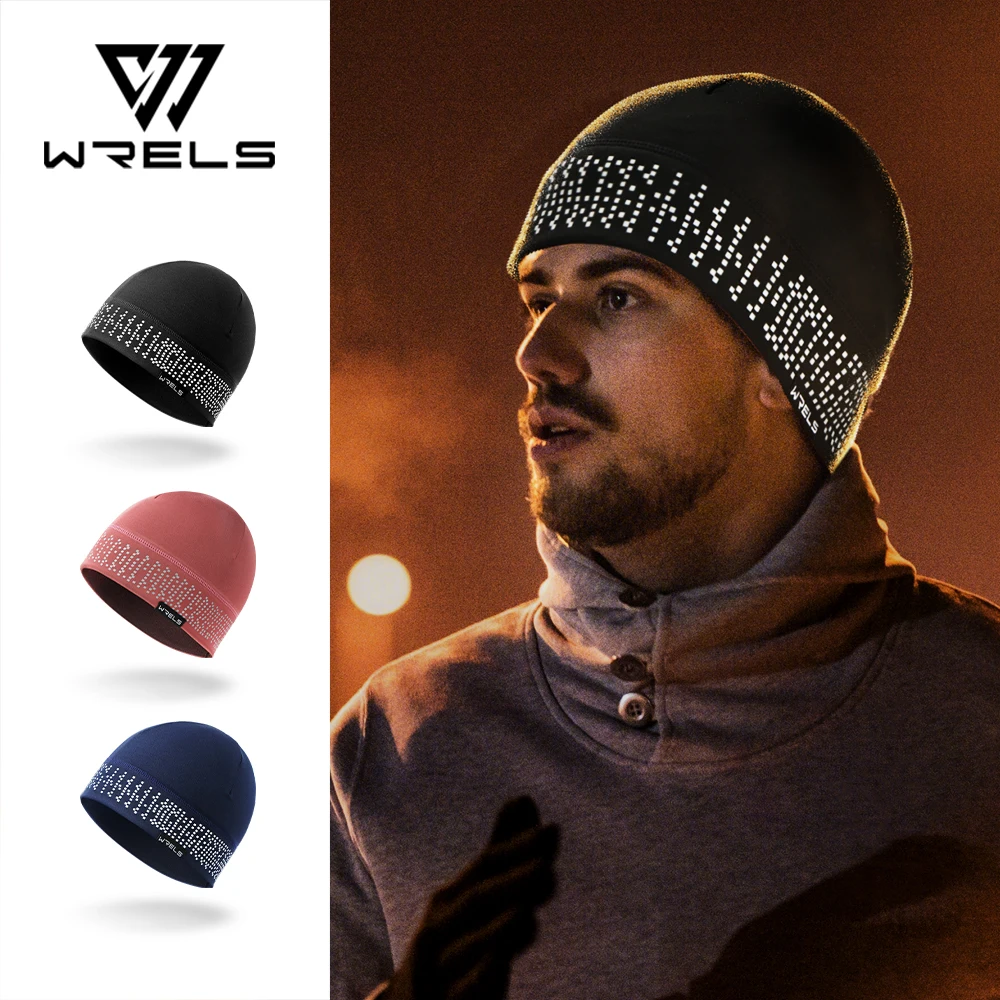 WRELS Reflective Hat Winter Windproof and Cold-proof Warm Cycling Ski Warm Hat Running Cycling Ski Outdoor Sport Warm Caps Therm