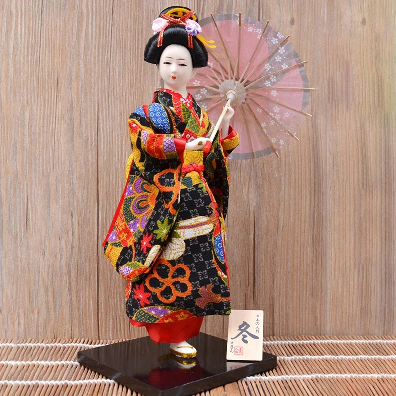 30 センチメートル伝統的な日本芸者置物彫像日本着物人形の装飾品
