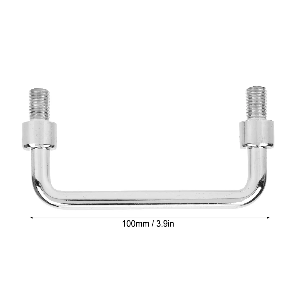 100mm porta puxa armário alça peças de ferragem metal ferro + 304 aço inoxidável prata