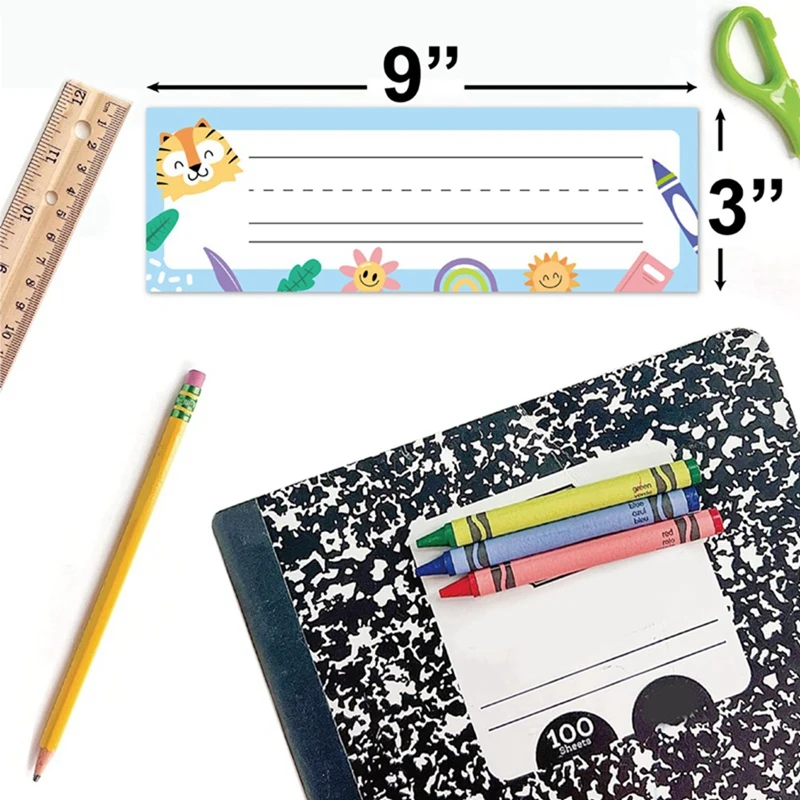 75Pcs Exercise Book Labels Name Plate, Can Be Written On, Self-Adhesive Stickers Made Of Adhesive Paper