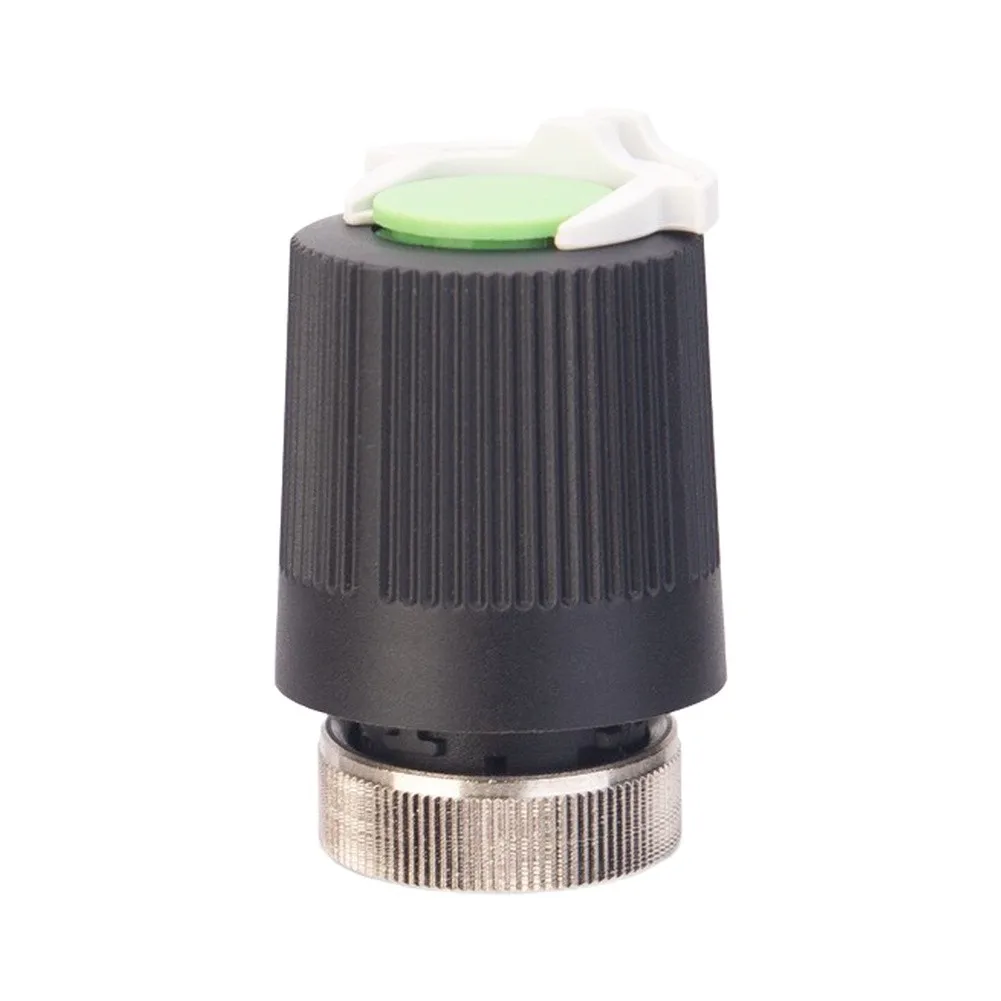 230V Normally Closed Electric Actuator M30x1.5 Black PC Material 2W Silent Operation For Underfloor Heating Manifold Valve Contr