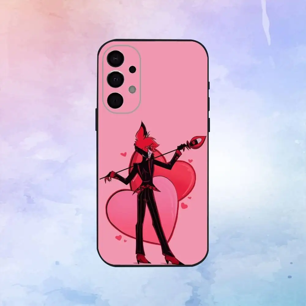 Custodia per telefono H-HazbinS H-Hotels AlastorS per Samsung S25, S24, S23, S22, Cover nera in morbido silicone3G