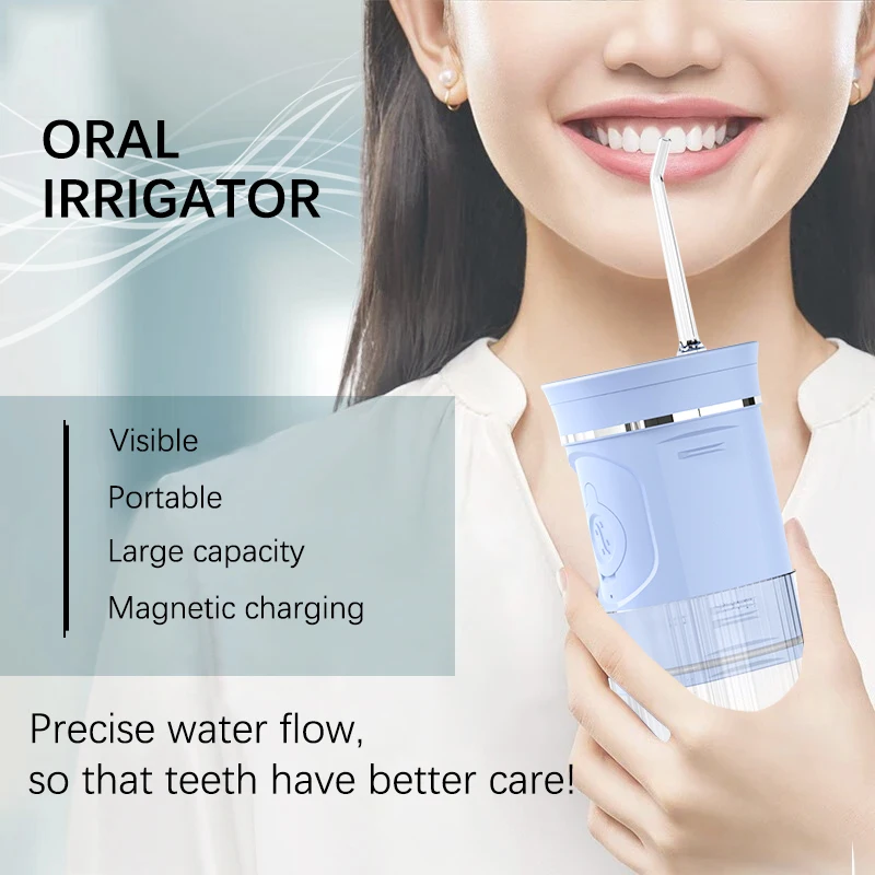 

Visualization Water Flossers Oral Irrigator Rechargeable Portable Dental 3 Modes Water Tank for Teeth 200ML(White))