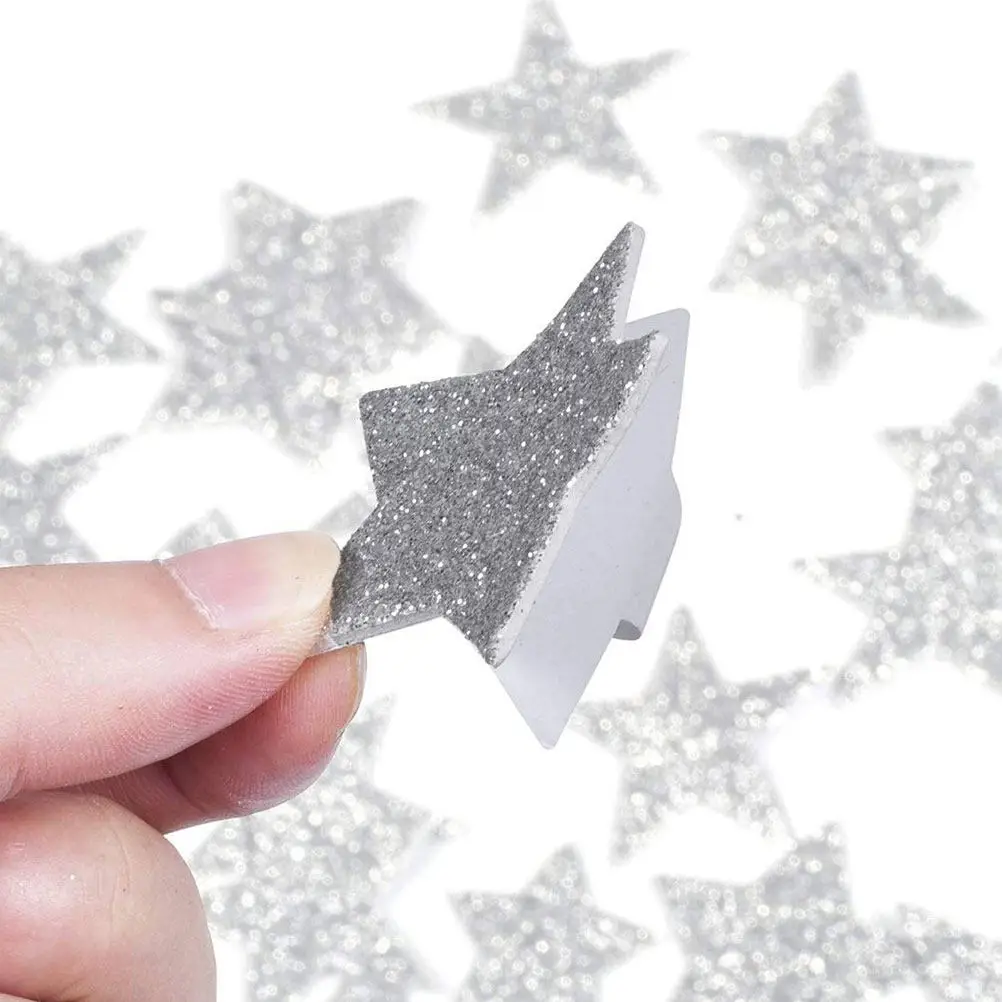 

300 шт. блестящих наклеек-звездочек из ЭВА, самоклеящиеся декоративные пятиконечные звезды для открыток, подарочной упаковки, компьютеров, гитар