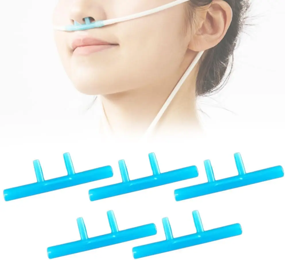 5 PCS Nasal Oxygen Cannula Standard Silicone Tubing Connectors