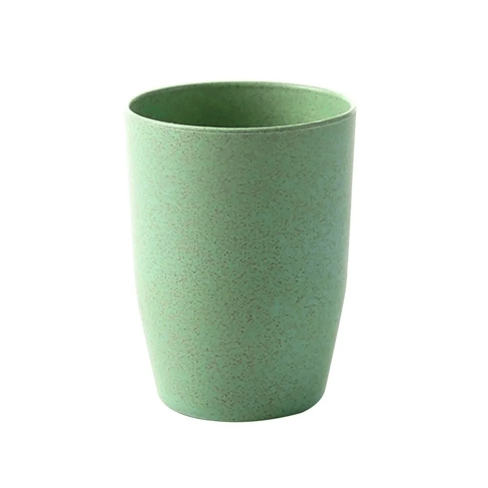 

Mouthwash Cup Wheat Stem Material Lightweight Stackable Bathroom Tumbler For Adults Northern Europe Green Rinsing Mug