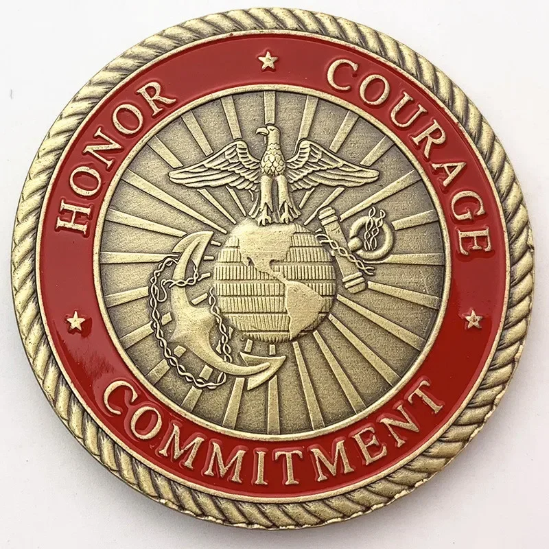 Always A Marine Once A Marine Corps Bronze Plated Souvenir Coin Semper Fidelis Commemorative Coins
