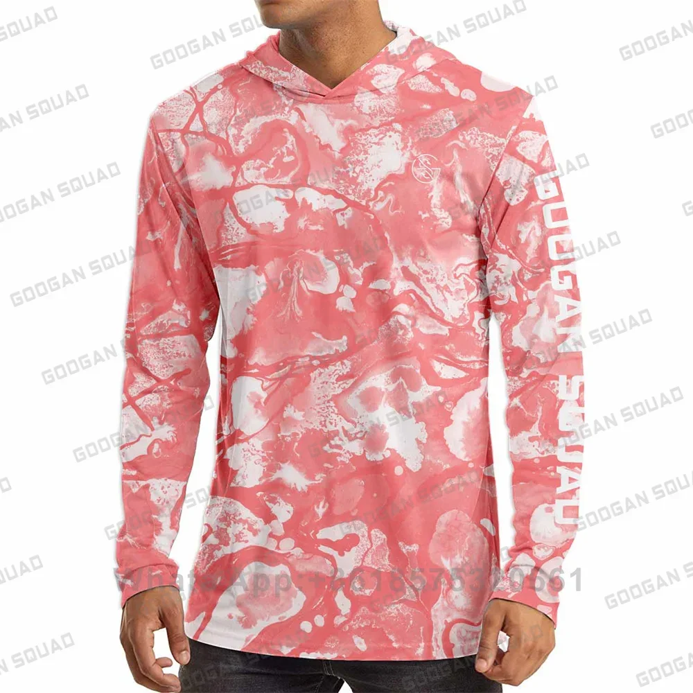 GOOGAN SQUAD Men's Long Sleeve Hoodie Shirts UPF 50+ Sun Protection Lightweight Fishing Running view 3