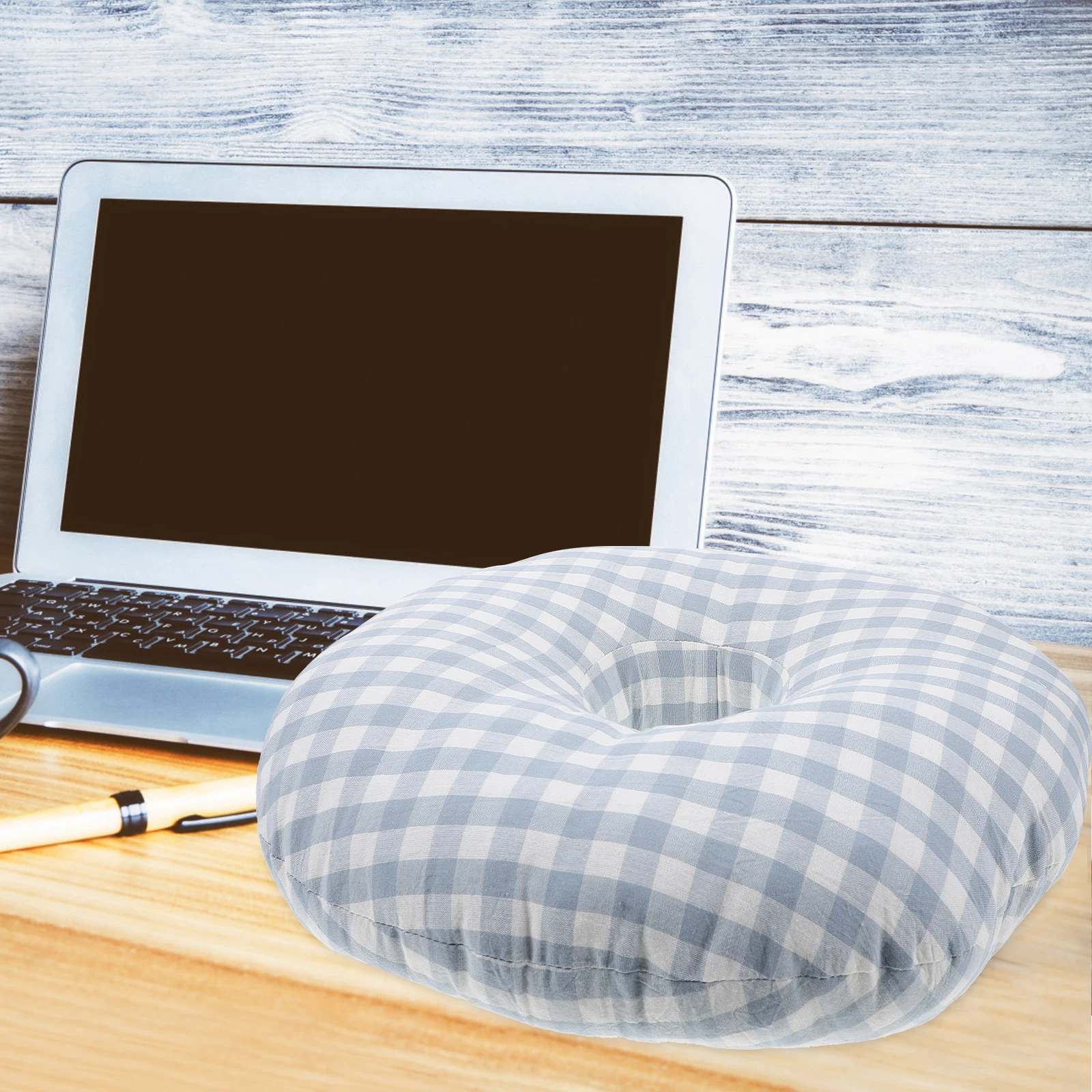 

Ear Pillow Single Hole for Blue Pattern Thick Cotton Stuffed Ergonomic Design Non Press Hands Relief Ear Pain