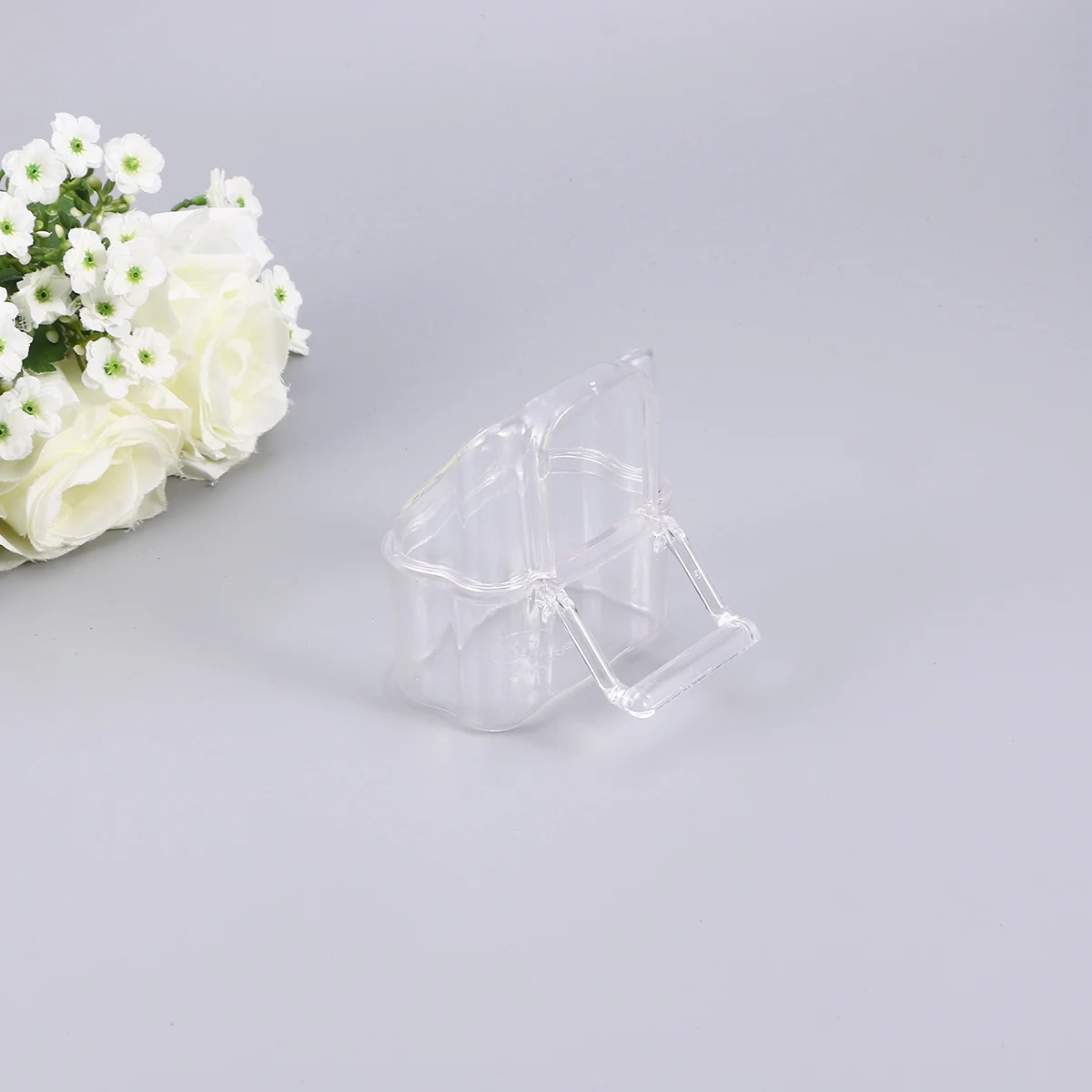 

Pet Transparent Bird Cage Feeder Acrylic Food Water Container Dispenser Feeding Cup Detachable Lid Spill Prevention Cleaning