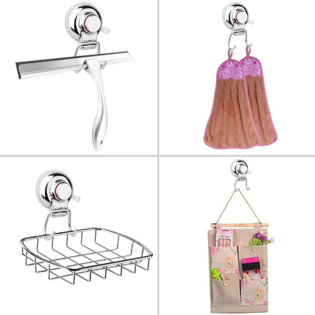 

Набор из 3 крючков-присосок из нержавеющей стали, бесшовные, прочные, двойные, без сверления, съемные, для кухни и ванной комнаты