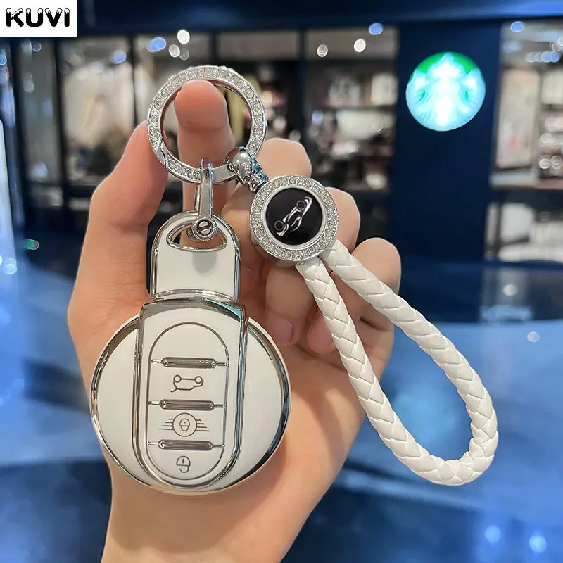 حافظة مفاتيح السيارة من البولي يوريثان شل غطاء المفاتيح لسيارات BMW MINI كوبر SONE JCW F54 F55 F56 F57 F60 كلوبمان كونتري مان حامي الملحقات