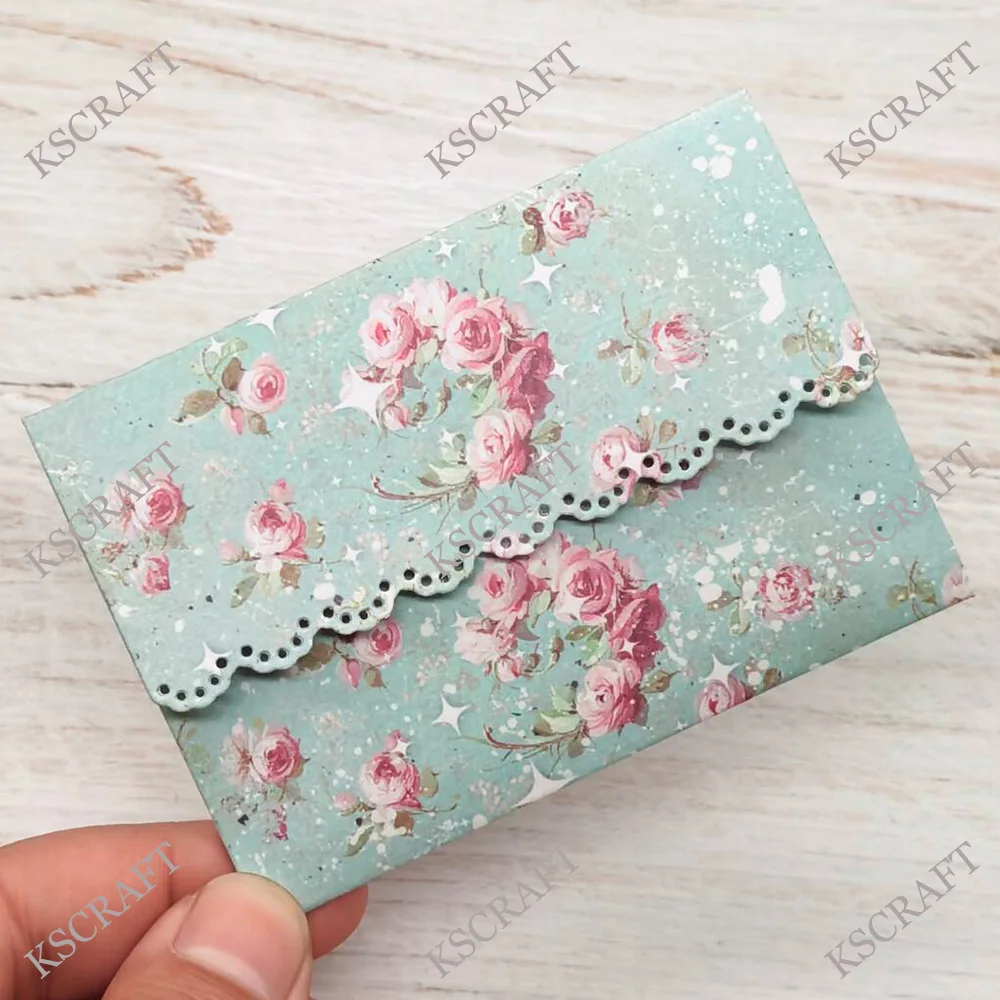 KSCRAFT جيب رسالة مغلف قطع يموت الإستنسل DIY بها بنفسك سكرابوكينغ النقش الزخرفية DIY بها بنفسك ورقة بطاقات