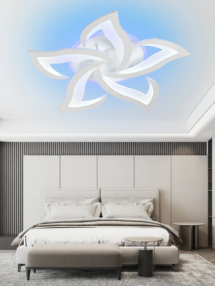 IRALAN plafondkroonluchter met APP achtergrondverlichting op afstand, individueel regelbare led-kroonluchters, plafondlamp, witte hanglamp - afbeelding 2