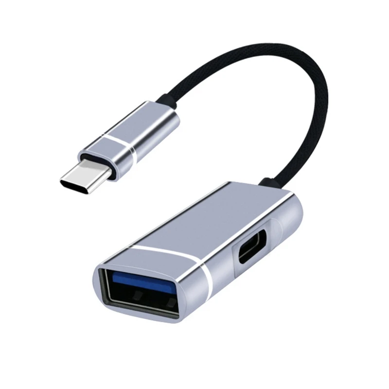 DN59 Ultra-fast USB C Docking Station 2-in-1 Type C to USB3.0 + PD Charging 5Gbps Multiple Data Converter Hub Splitter