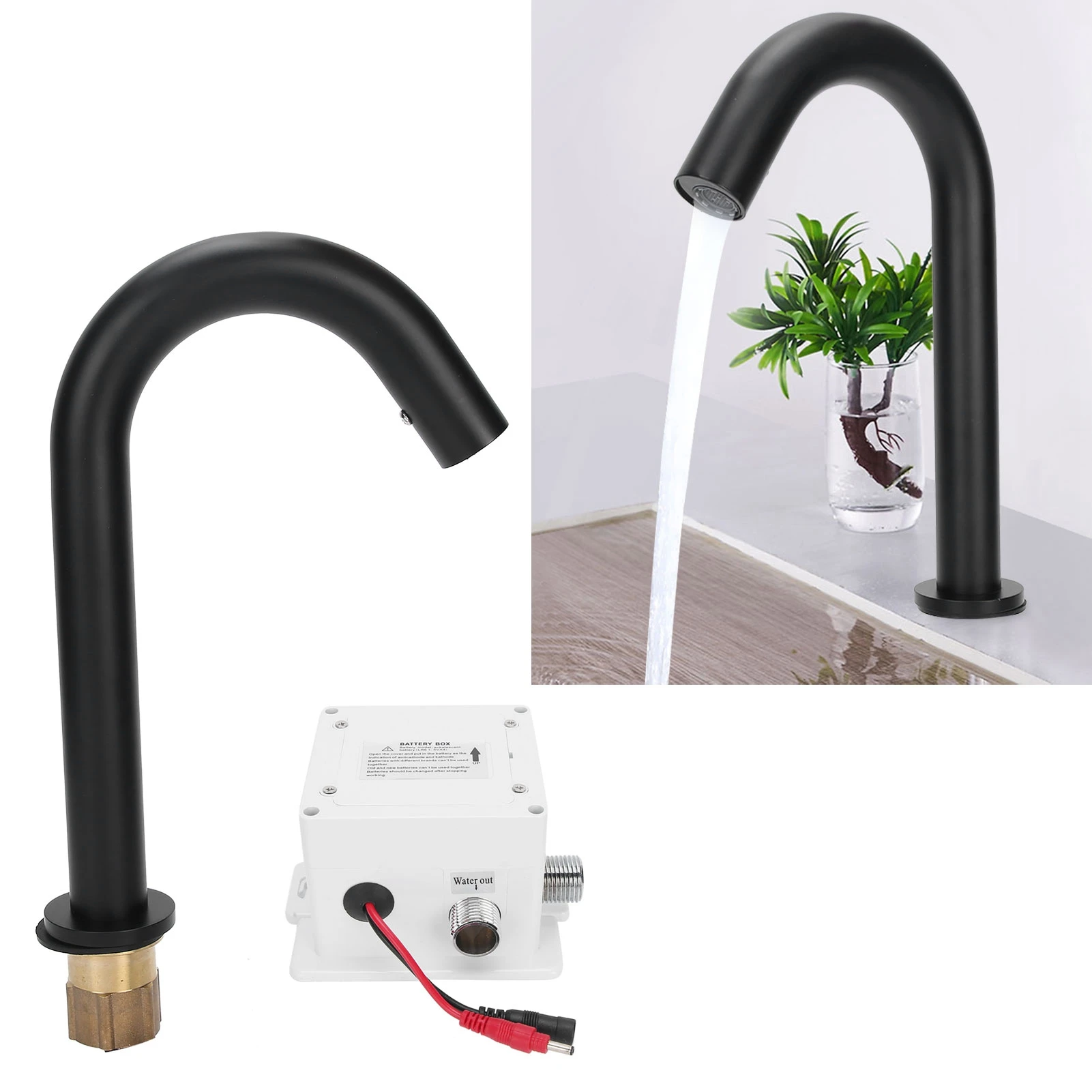 

G1/2 Sensor Faucet Copper Vertical Intelligent Automatic Washbasin Tap Kitchen Sink Faucet