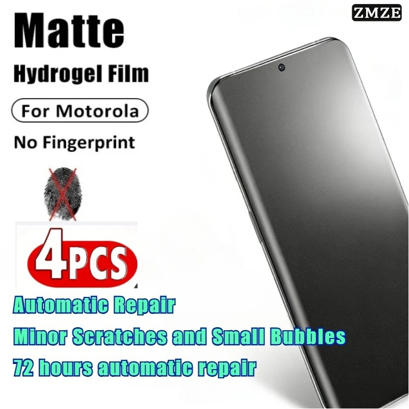 

4PCS Curved Matte Hydrogel Film for Motorola Edge 60 Stylus/60S/60 Fusion/60 Neo/60 Pro Screen Protector for Moto Edge 70 Fusion