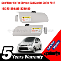 1613251480 A1613251480 For Citroen C3 2 Zenith 2009-2016 Complete Sun Visor Pair L+R Sunshade Board Kit