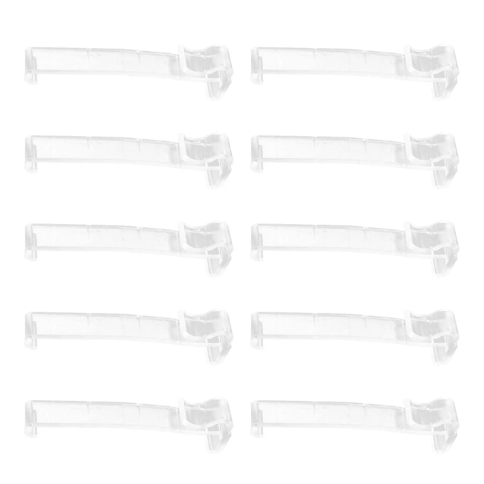 

10Pcs Hidden Curtain Sealing Hooks Plastic Transparent No Burrs High Strength for Window Treatment Accessories
