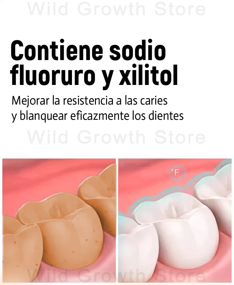 Repara las cavidades, elimina la caries y protege las encías con extractos de plantas naturales