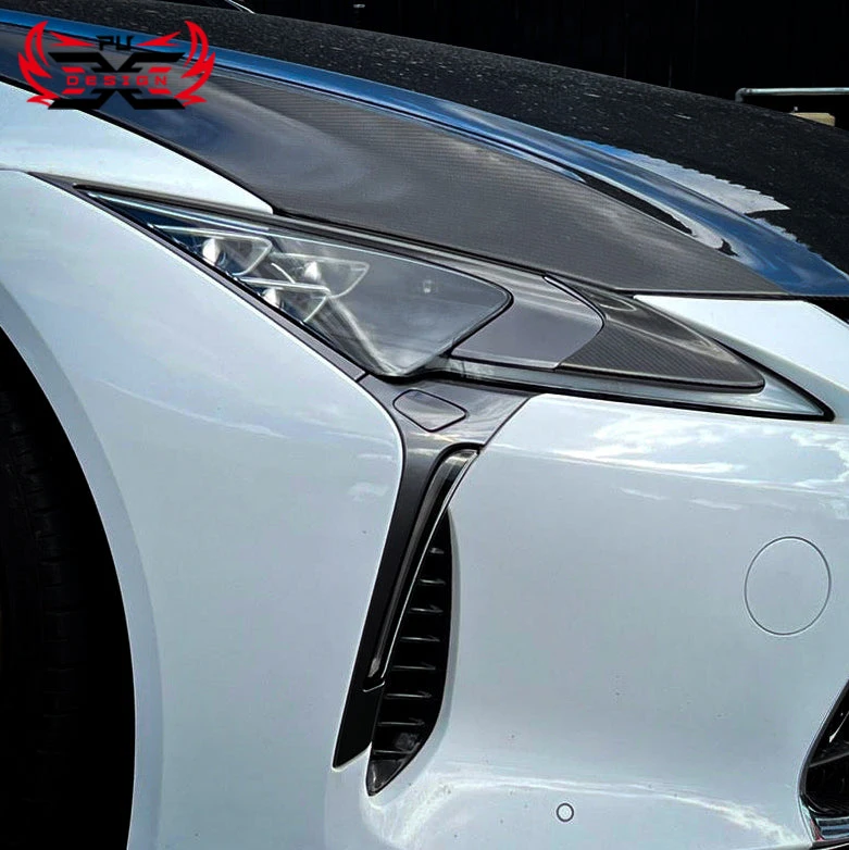 Dry Carbon Fiber For Lexus LC500 LC500H Front Bumper Head Light Inner Panel Canards Bodykit