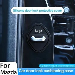 Silicone Car Door Lock Buckle Protection Cover for Mazda 2 3 6 CX-30 CX-60 CX-5 CX-8 CX-9 CX-4 MX-5 BT-50 Atenza Demio Skyactiv