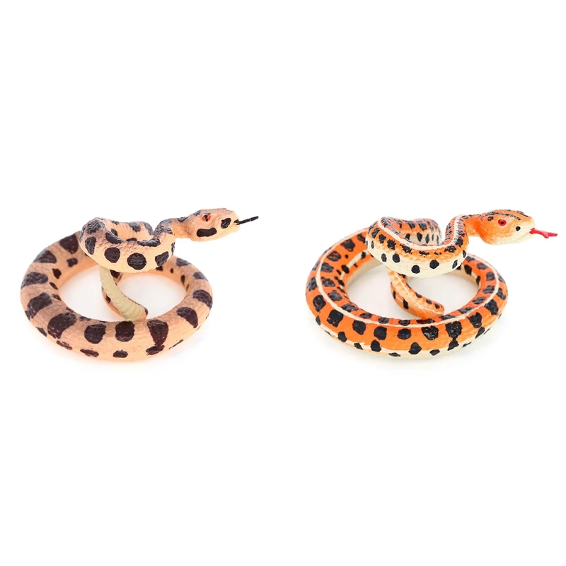 Simulation Snake Short-Tailed Snake Viper Rattlesnake Boa Constrictor Reptile Model Creepy Prank Scary Snake Toy