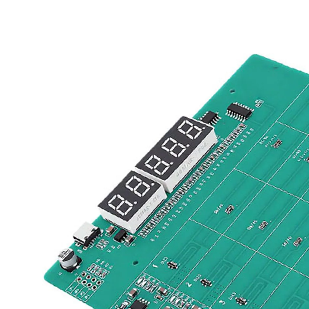 

Плата-тестер для батарей Green Watch с автоматической остановкой зарядки, защитой от обратного подключения и LED-индикатором, 15x10 см, печатная плата