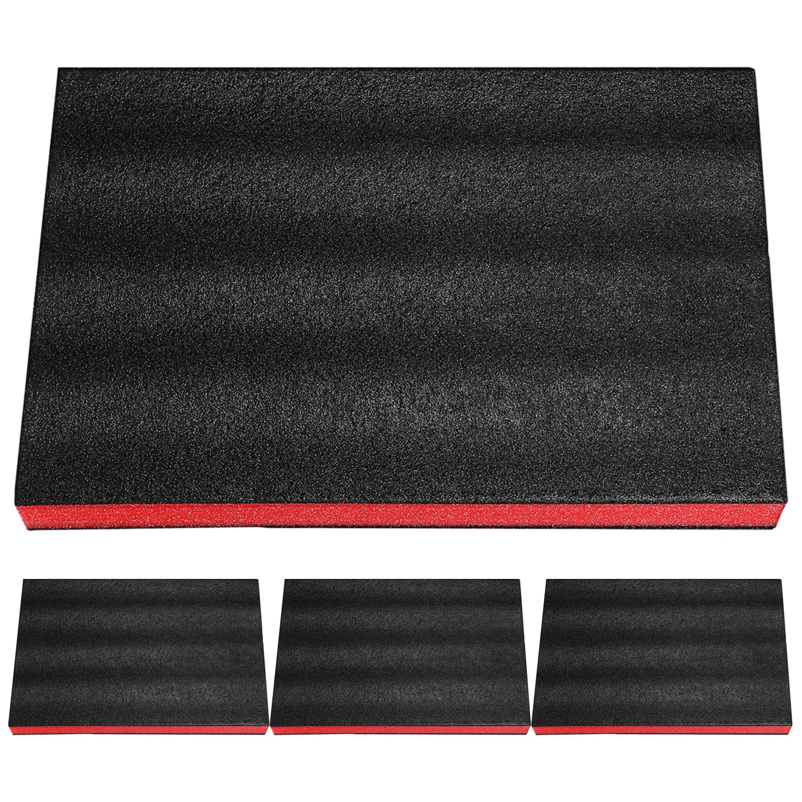 4Pcs Tool Box Liner Sheets Black Foam Inserts High Density Epe Stable Protection Storage Shock Absorbing Tool Chest Drawer