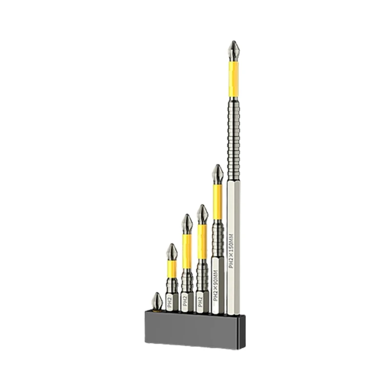 25/50/65/70/90/150mm Screwdriver Bit Set Crossing Driver Bit Impact Screwdriver 1/4inch Hexagonal Shank