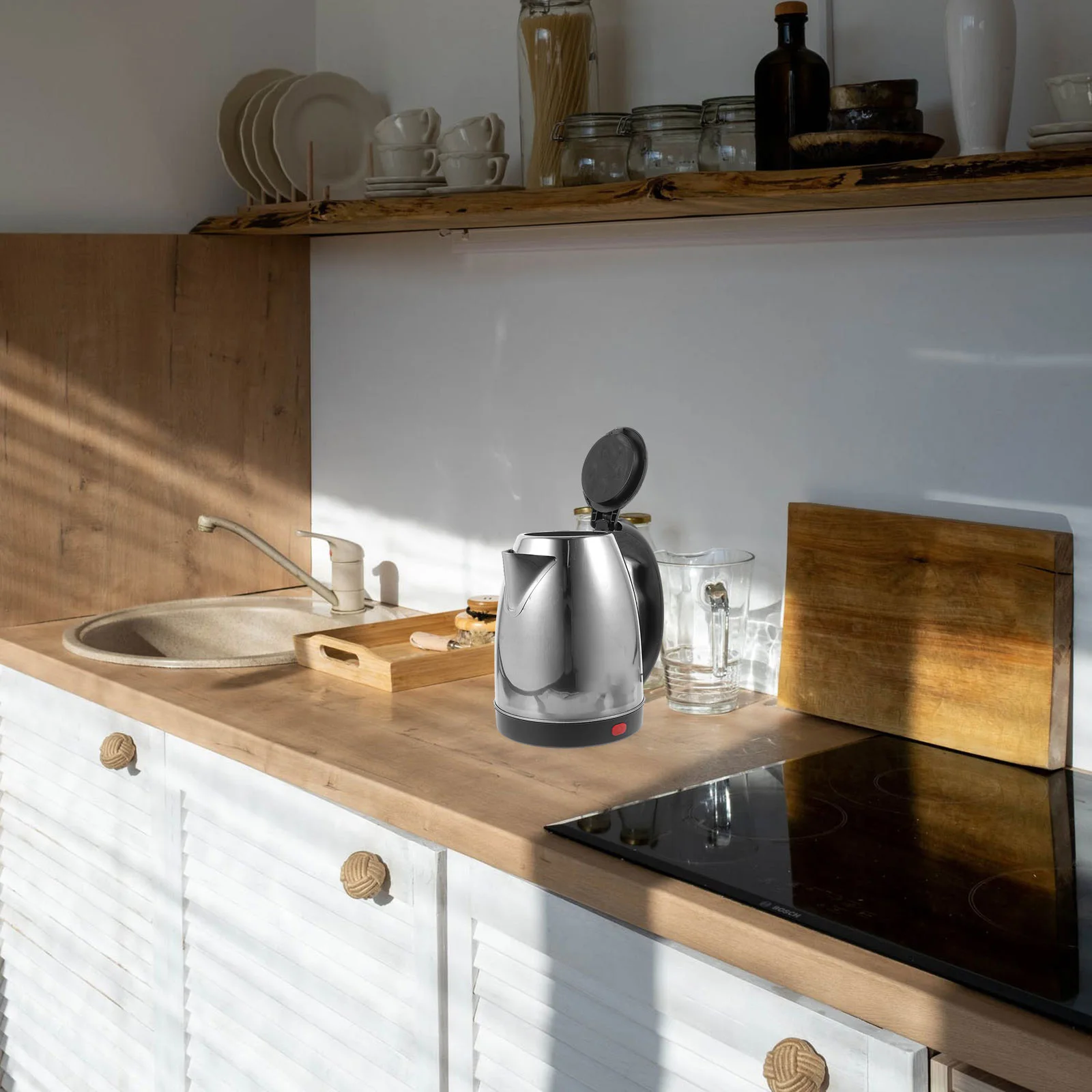 

Electric Kettle Water Boiler Kettles Automatic Shut Off Hot Boiling Stainless Steel Quick Boiling Safety Features Home