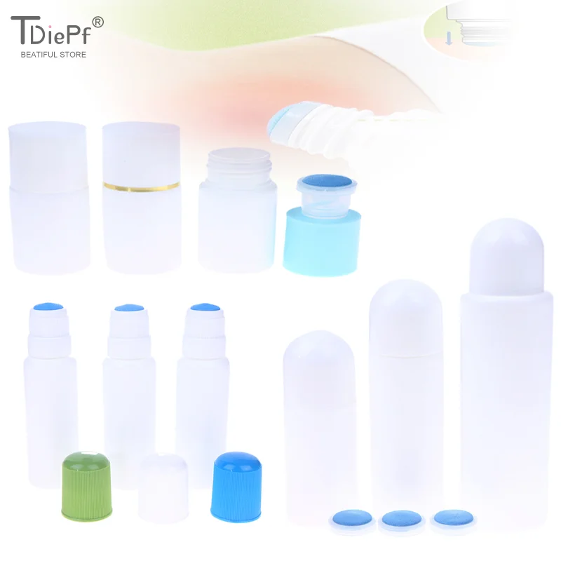 20/50/80/150 ミリリットル詰め替えスポンジヘッドアプリケータープラスチック空の液体薬ボトルスキンケア頭皮毛鎮痒保管
