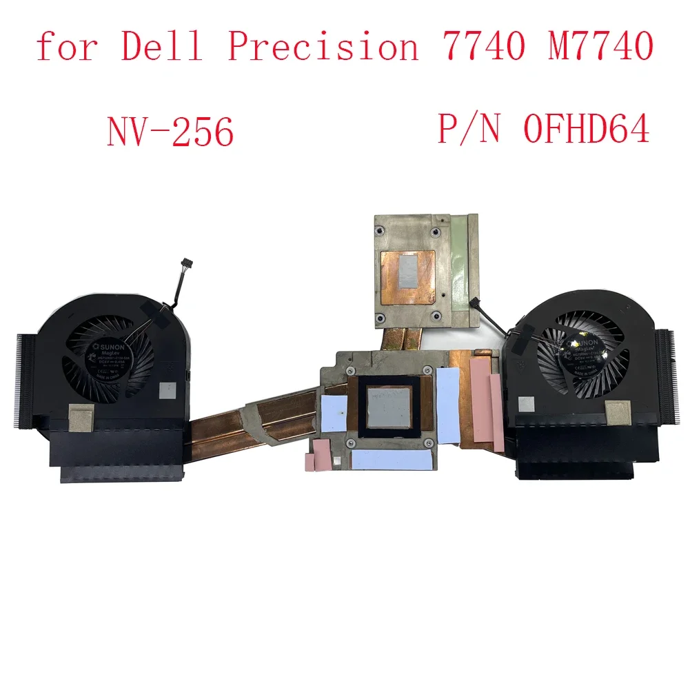 

Replacement Fan for Dell Precision 7740 M7740 NV-256 Cooling Fans with Heatsink DP/N 0FHD64