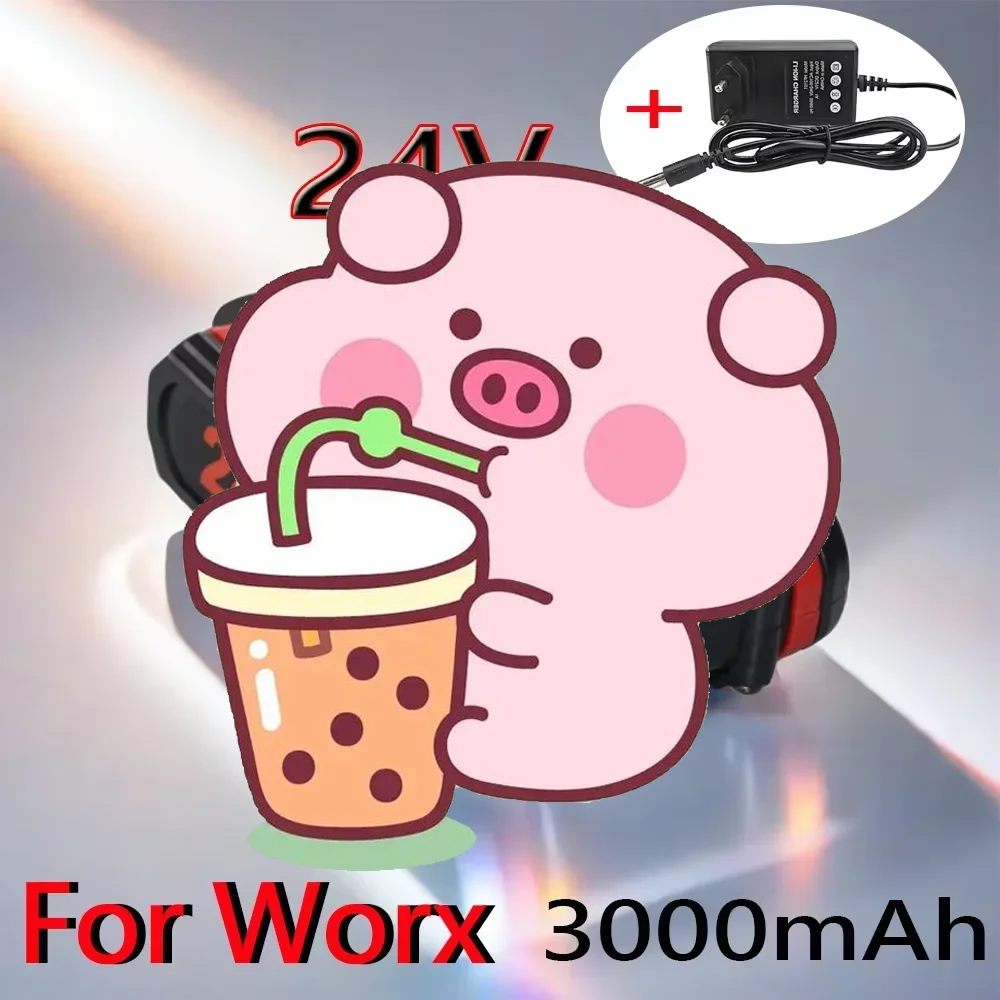 

For Worx impact drills, electric scissors, chainsaw backup batteries 48V, 24VF, 36VF, rechargeable batteries+charger