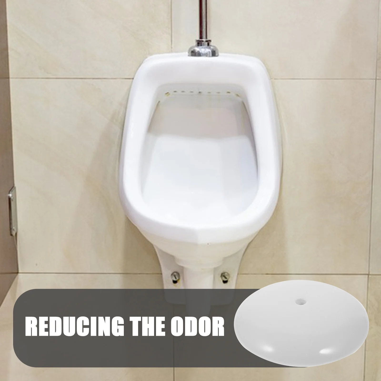 Urinal Drain Stopper 8cm Single Hole Ceramic Anti Splash Odor Preventing Cover for Standard Urinals Easy Install Public Restroom