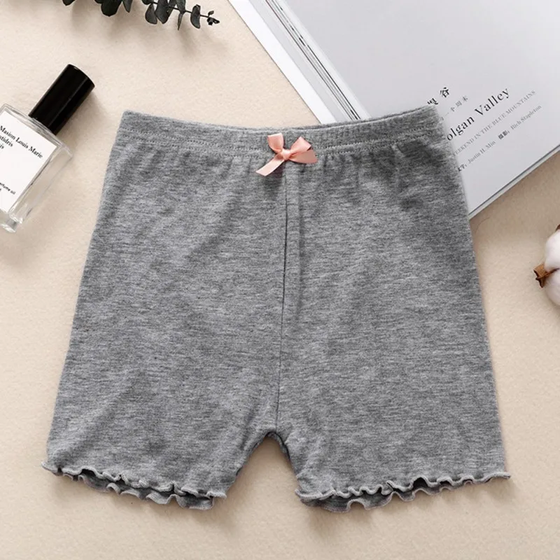 Children Girls Stretchy Safety Panties Kids Cotton Toddler Child Underwear Children\'s Briefs Short Solid Color For 3-12 Years