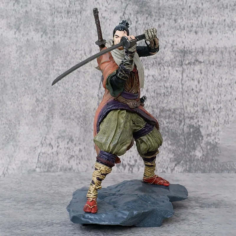 Anime Sekiro Shadows Die Twice Wolf Action Figure Toys GK Statue 20cm Figuras PVC Collection Model Gift for Children Decoration