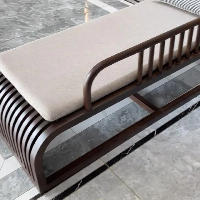 xx-Minimalist Bedroom Bench Luxury Nordic Pouf Salon Kitchen Bedroom Bench Camping Ergonomic Wood Tabourel Trendy Furniture* view 4