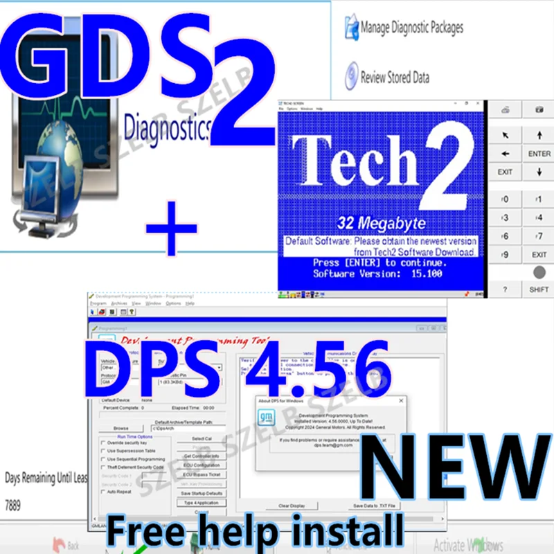 2025 NEW GDS 2 AND TECH2 for G-M MDI Software GDS2 2024.05+ TECH2+ DPS 4.56 3 in 1 Free Remote Help Install and Install