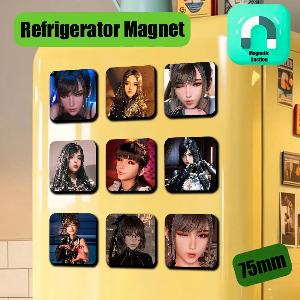 For Stellar Blade Eve Lily Raven Refrigerator Magnets Metal Icebox Cabinet Custom Fridge Magnetic Decoration Gift