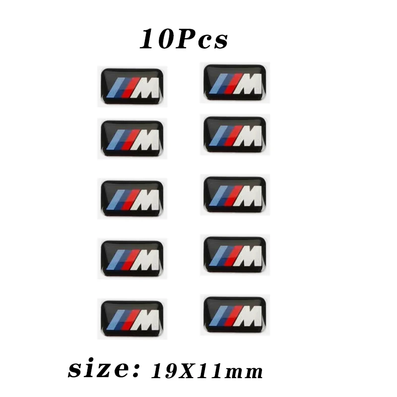 10 шт. колпачки на ступицу рулевого колеса автомобиля центр м эмблема значок наклейка Сделай сам стикер для BMW M F31 F34 F32 E52 E53 E60 E90 E91