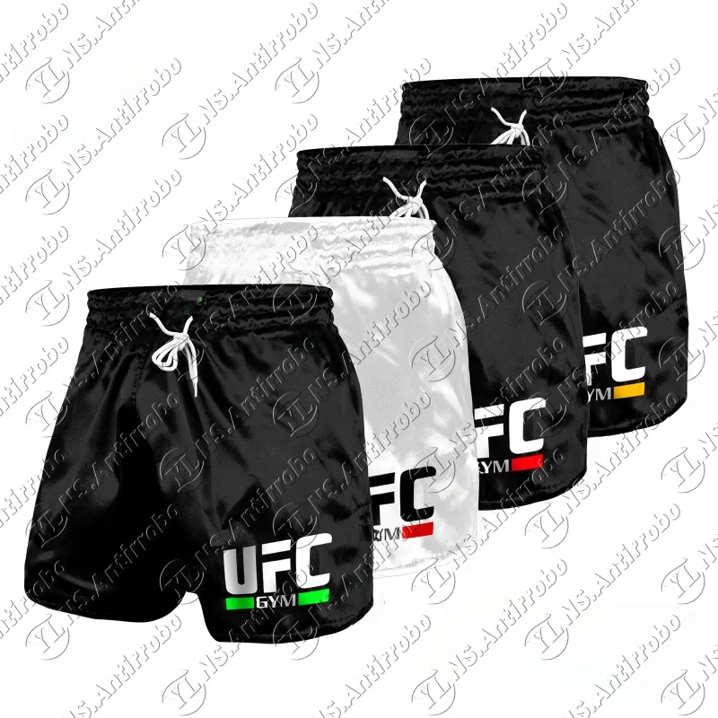 

Летние черные UFC Fighting Week Спортивные тренировочные скоростные сухие шорты Мужские дышащие шорты для фитнеса и тренировок с 3D принтом