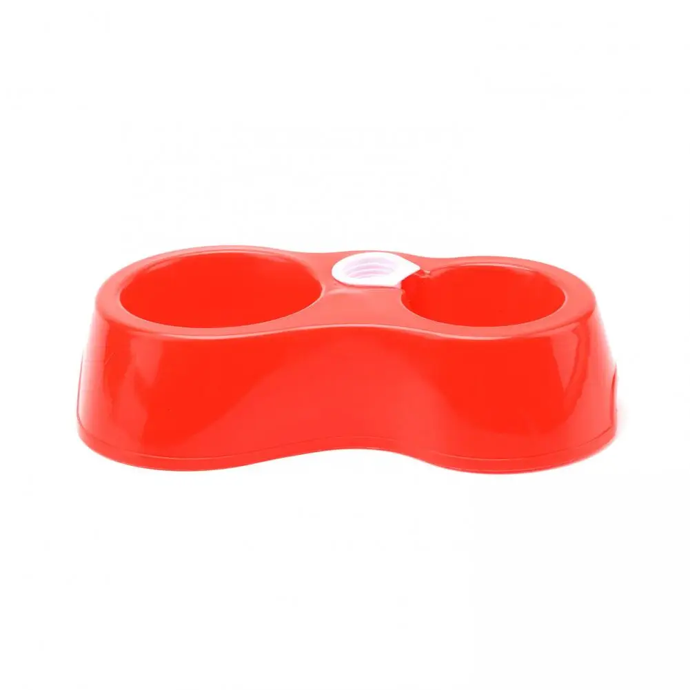 Pet Food Feeder Feeding Dish Double Pet Bowls Red Color Leak-proof  Eco-friendly Pet Automatic Drinking Water Feeder