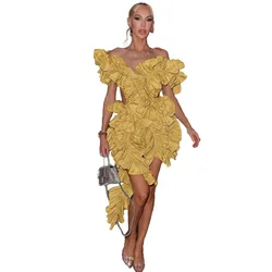 African Party Evening Dresses for Women Summer Sexy 2024 African Sleevelss Polyester Solid Color Pleat Dress Africa Clothing