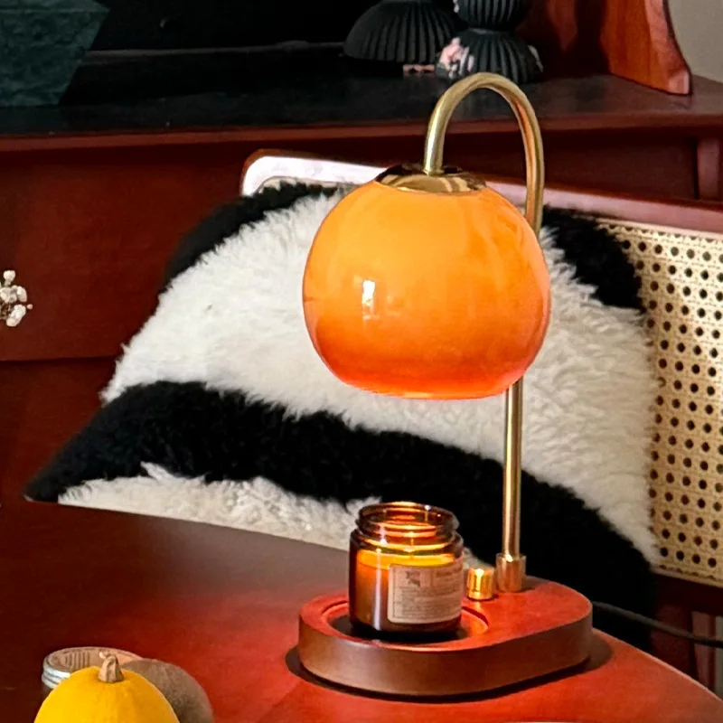 Used Light Luxury Aromatherapy Wax Lamp for Women, Room Ambient Decoration Ambient Light Rotary Switch Bedroom Bedside Lamp