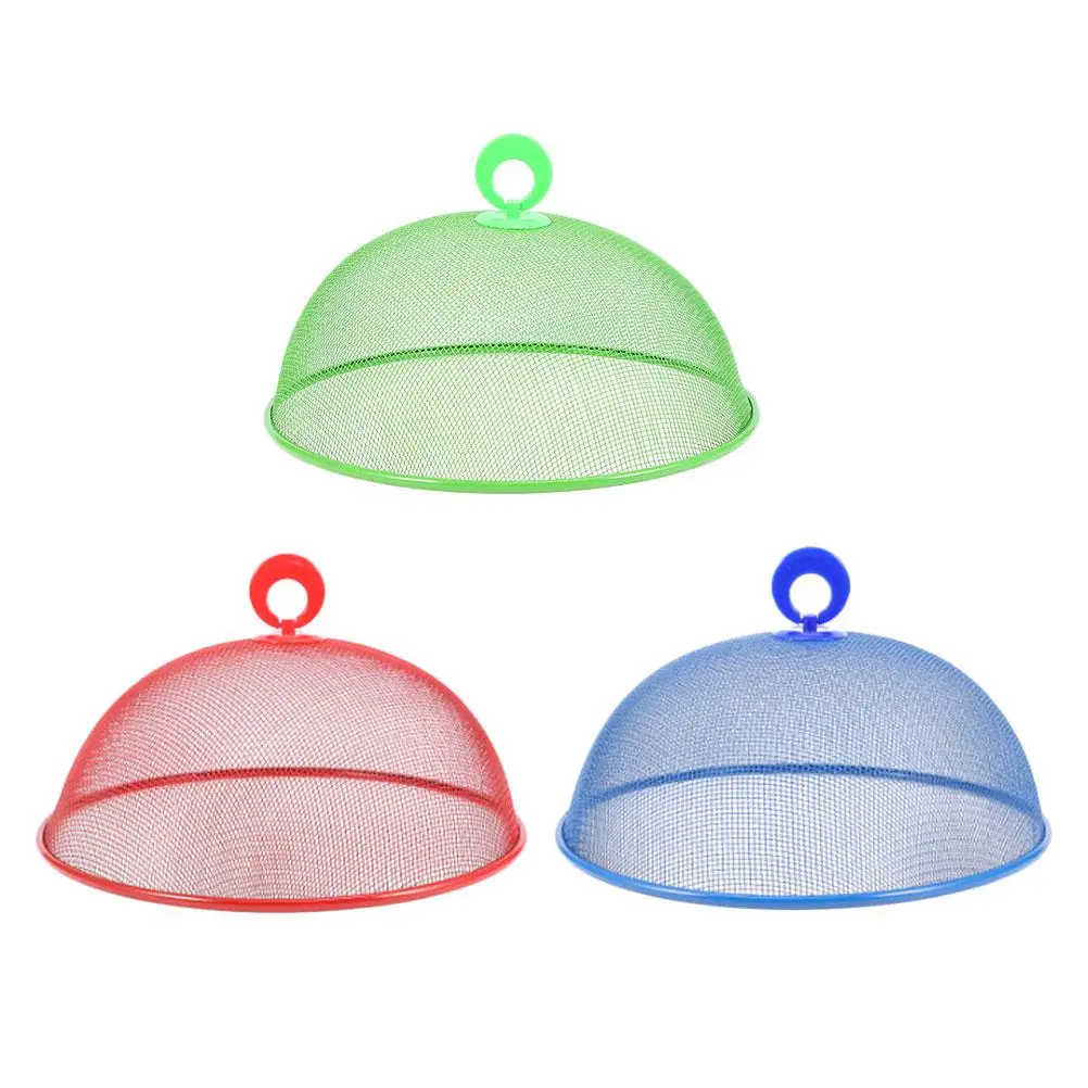 

3pcs Food Cover Mesh Wrought Covers 30cm Picnic Tents Ventilation Fruit Net Outdoor Party Use