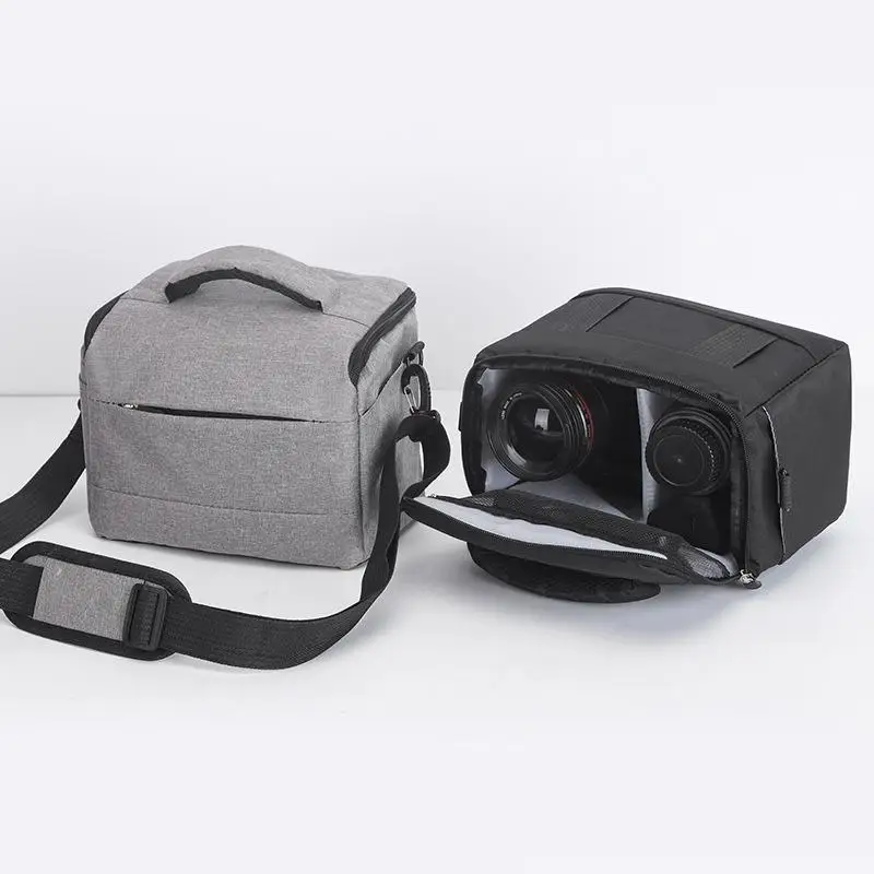 Water Resistant Camera Bag Shockproof Padded Interior Adjustable Shoulder Strap For Outdoor Photography Hiking Travel