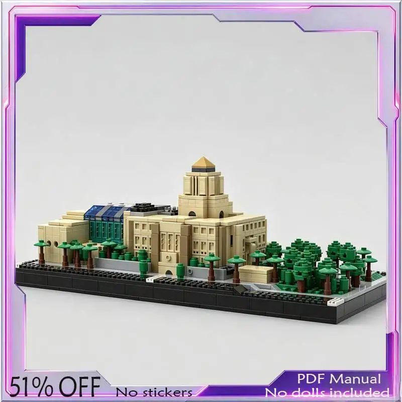 1577PCS Grand Public Library Modular Building Blocks Custom MOC Model DIY Assembly City Architecture Scene Toy Gift Display